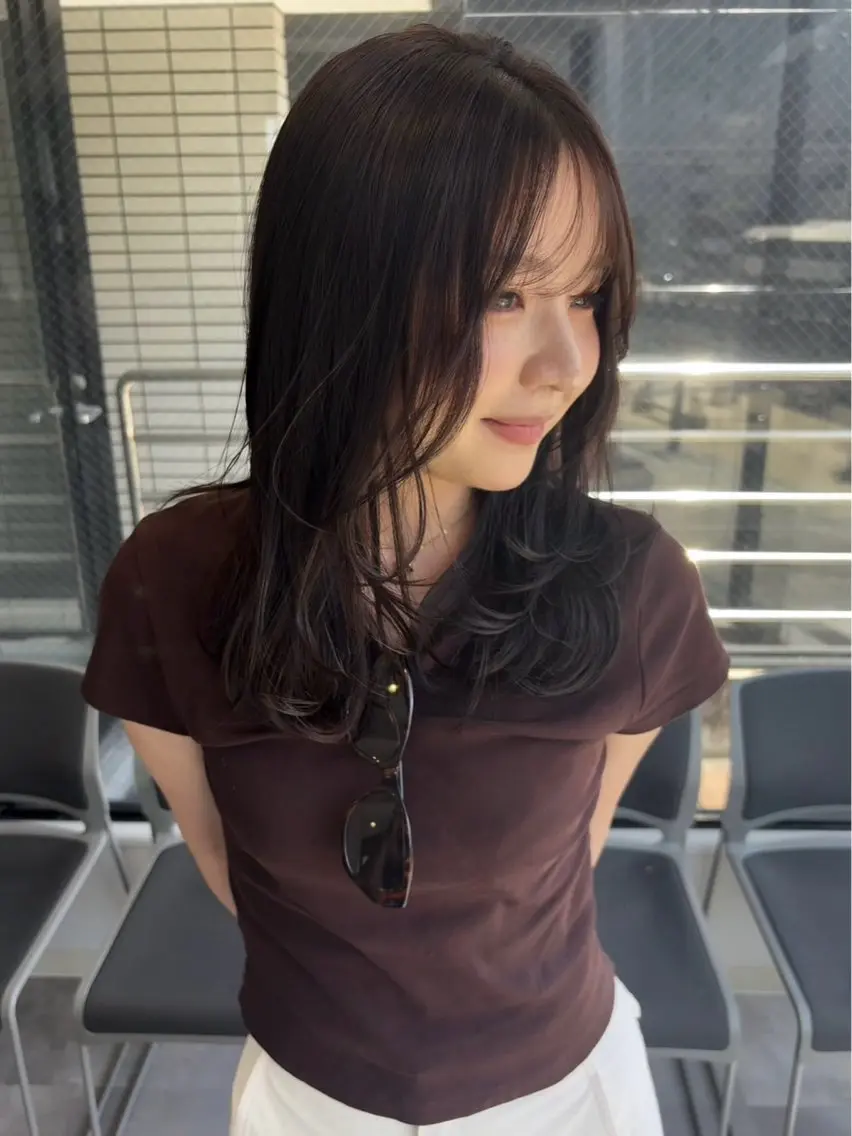 ミディアム カット ヘアカラー 横田 凜子~yaanのヘアスタイル