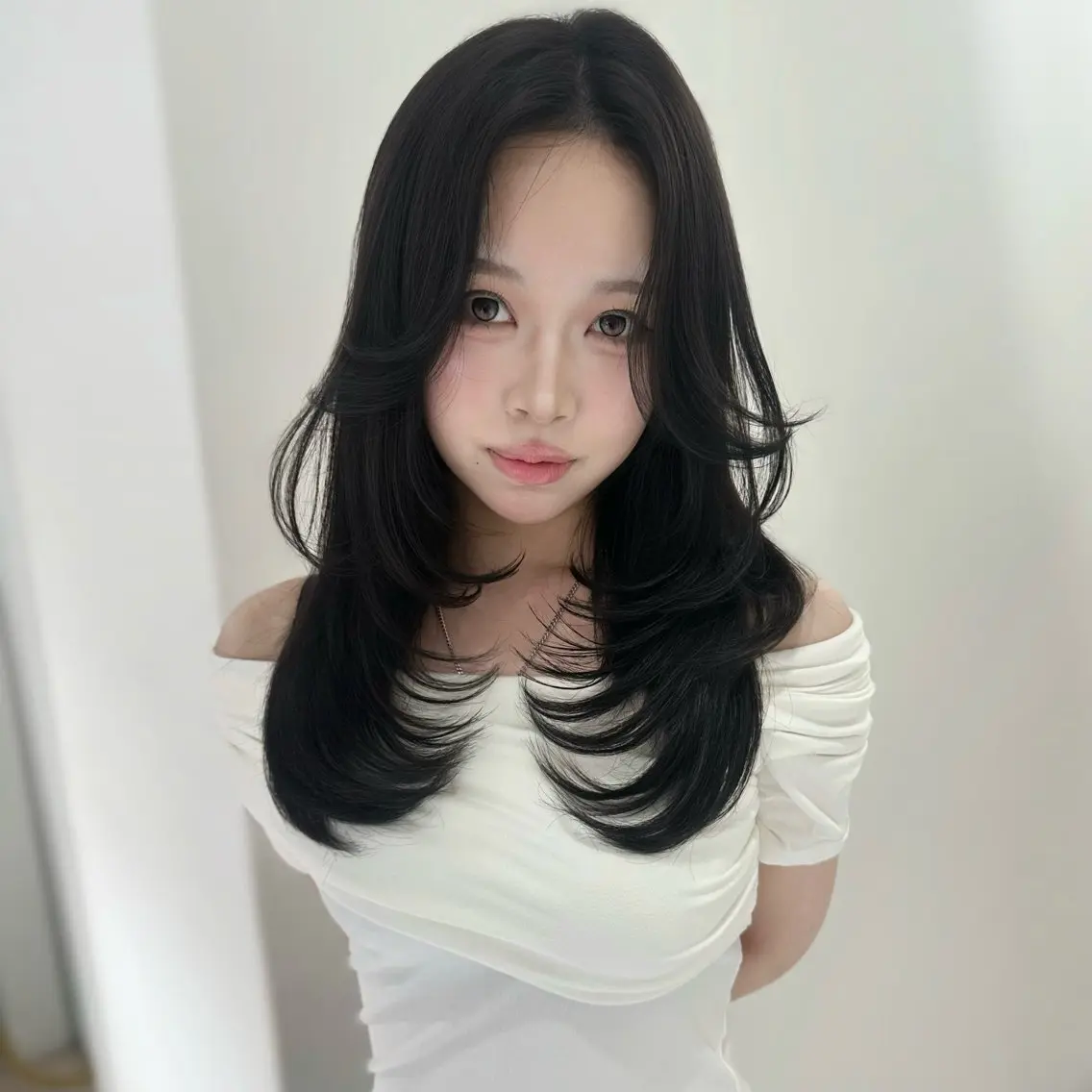 ミディアム カラー カット ヘアカラー 上野/韓国ヘア 🤍MOEKA🤍のヘアスタイル