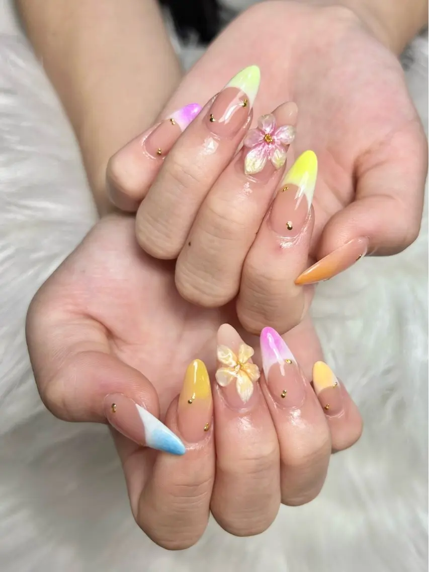 ネイル ジェルネイル 持ち込み ワンカラーネイル スカルプネイル xinh nailsのネイルデザイン