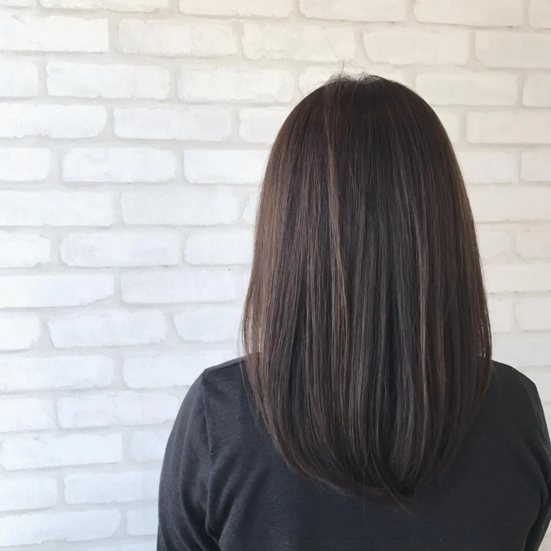 セミロング カラー ブラウンカラー 【髪質改善】 夏目結以のヘアスタイル