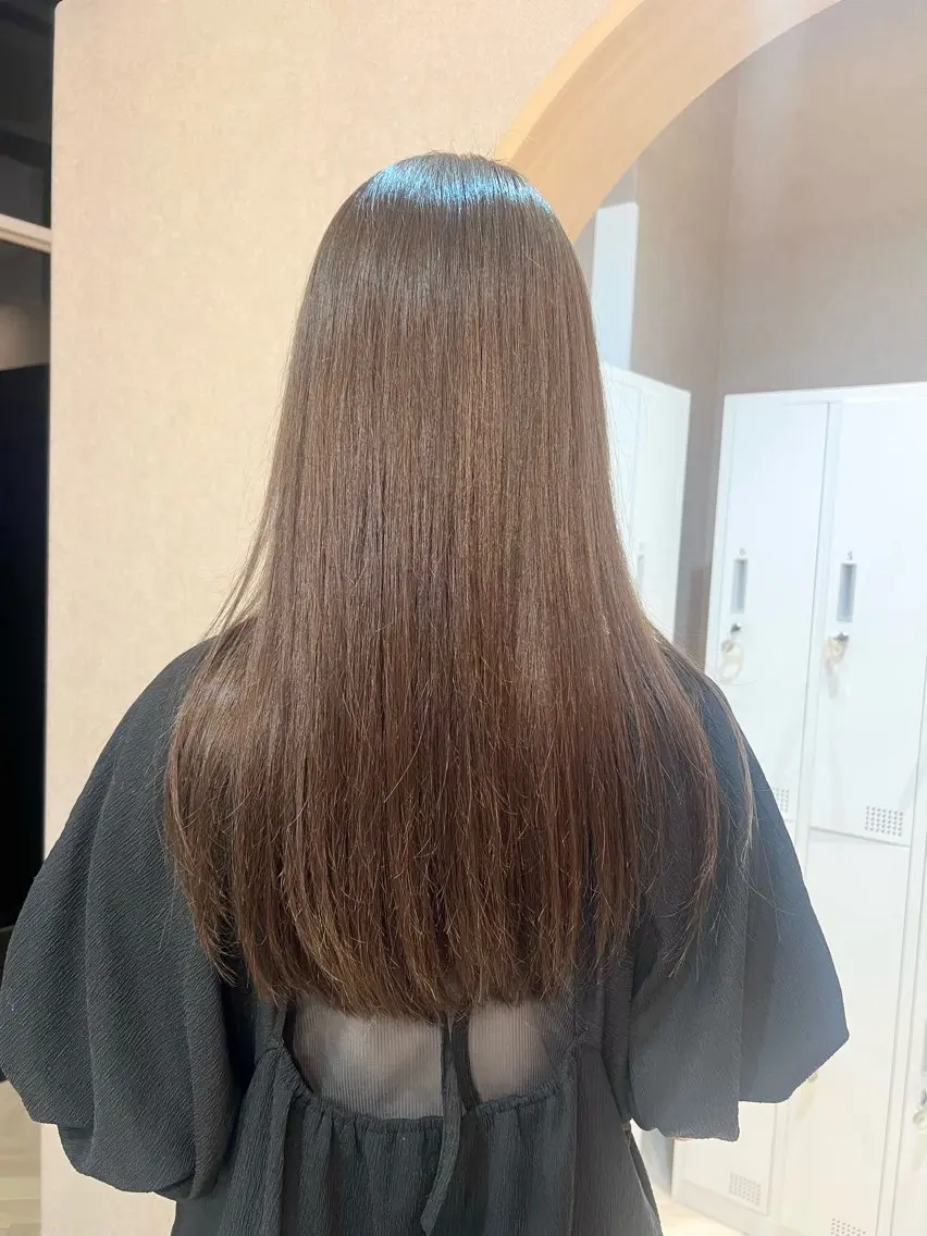 ロング カラー ベージュカラー ブリーチ 透明感カラー ダブルカラー ブリーチなしカラー ヘアカラー 艶カラー/透明感 /ヒグチアオイのヘアスタイル