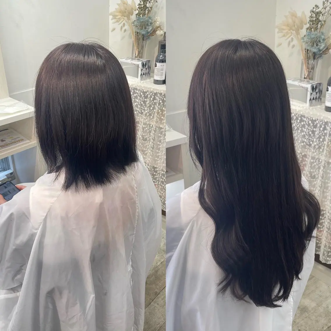 【編み込み】✨最安値✨最高級人毛☺︎エクステ60本《馴染ませカット&コテ巻き仕上げ無料》の写真