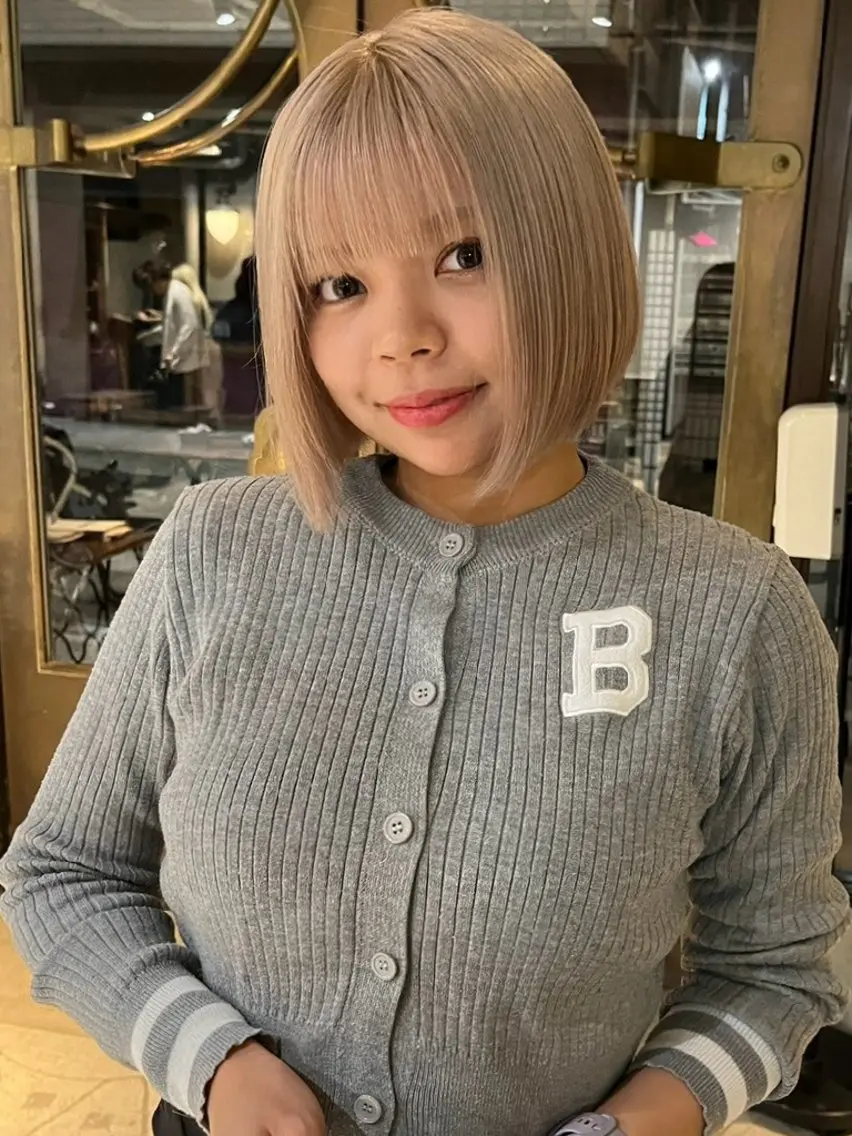 ブリーチ矯正美髪矯正 ✨オオエタクミのヘアスタイル