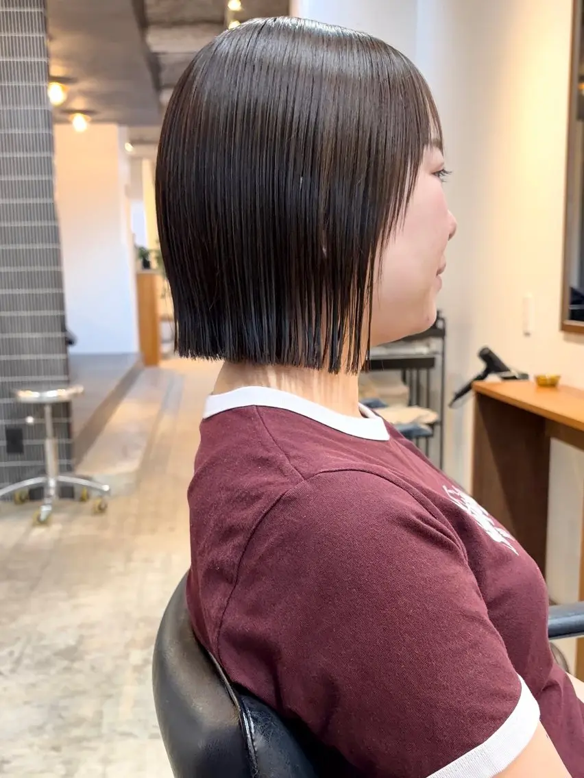 ショート カット ヘアカラー 愛花/久屋大通/ 切りっぱなしボブのヘアスタイル