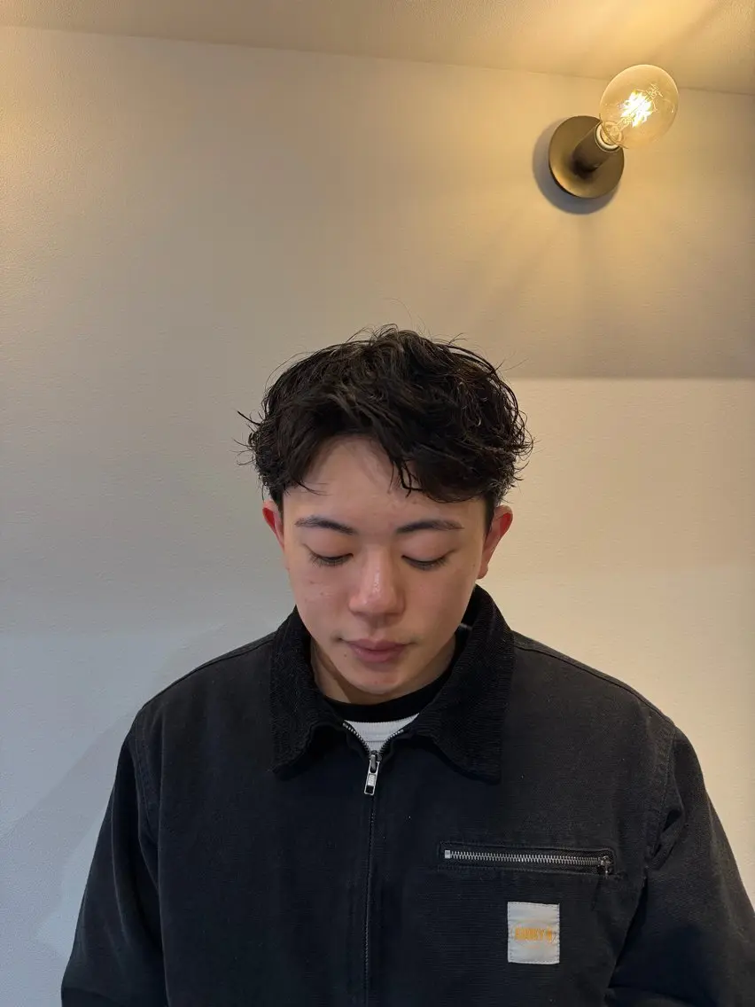 ショート パーマ メンズ カット パーマ 大阪茶屋町 メンズカット関田拳のヘアスタイル