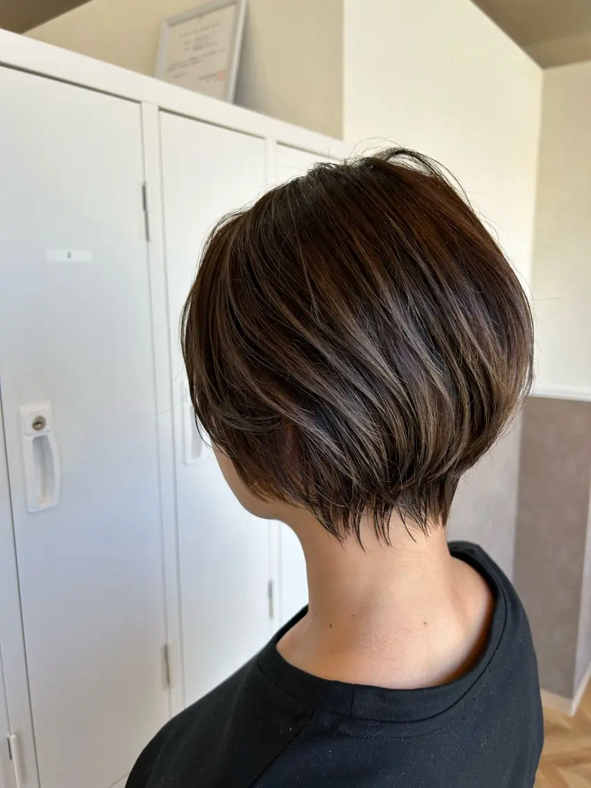 ショート カラー ハイライトカラー ハイライト ショートヘア TELA HAIR 守谷のヘアスタイル