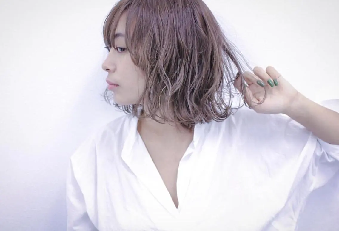 ミディアム カラー カット無料/髪質改善 髪質根本改善/艶髪のヘアスタイル