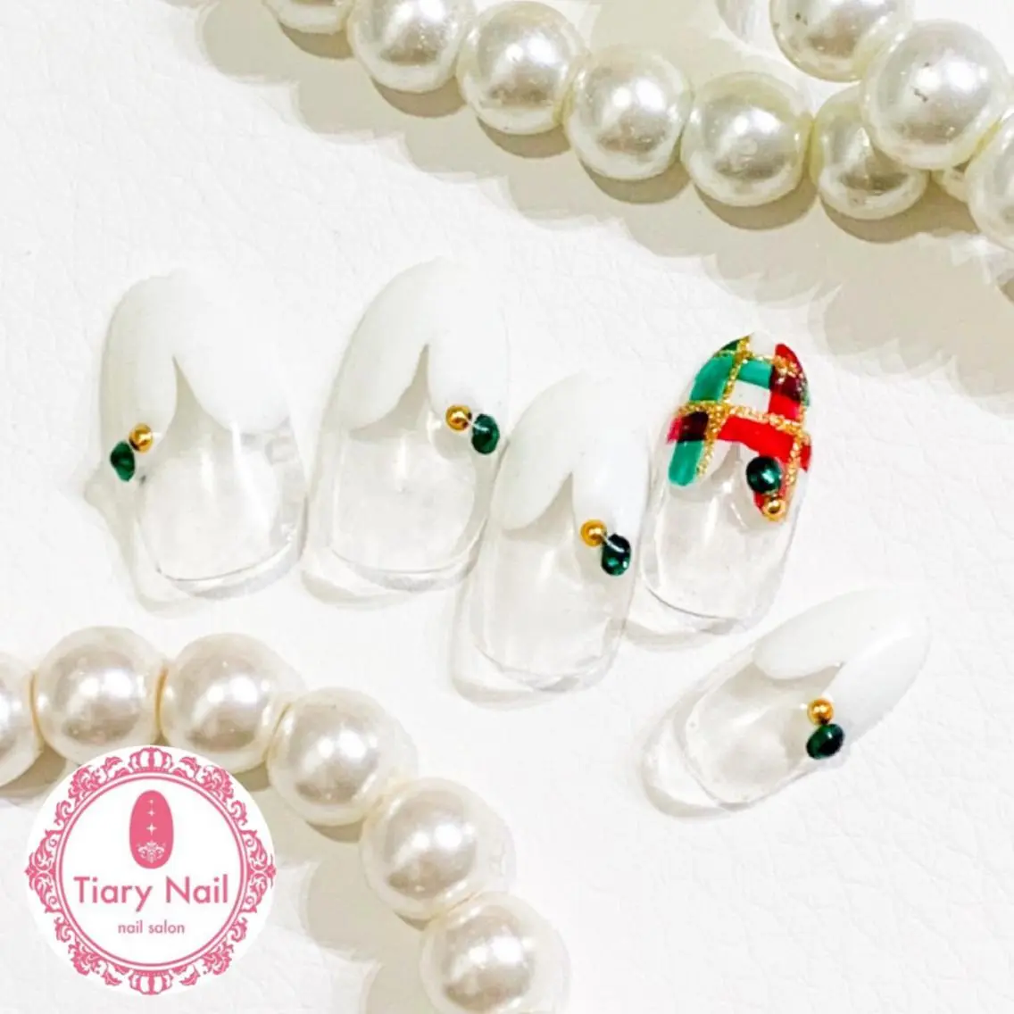ネイル 桜ネイル 長さ出し スカルプネイル 💗🪽Tiary Nail🪽💗のネイルデザイン