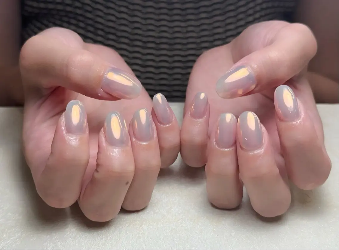 ネイル アートネイル 長さ出し フレンチネイル ジェルネイル ガーリー ハンドネイル 中野駅から2分 MEO NAILのネイルデザイン