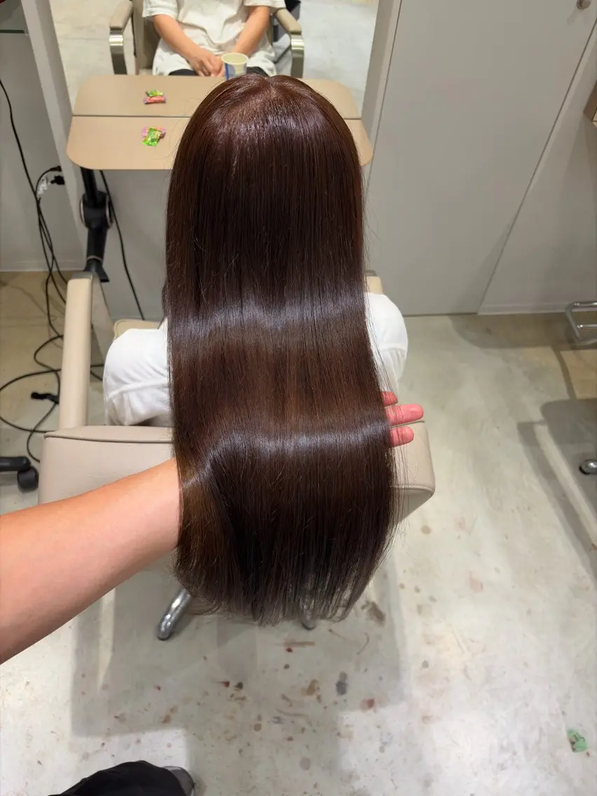 ロング カラー ヘアカラー トリートメント ✨艶カラー 渋谷 ✨優大のヘアスタイル