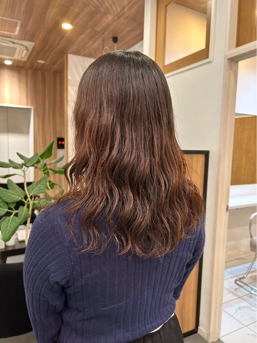 セミロング パーマ セミロングパーマ パーマ 池見 円花🌷のヘアスタイル