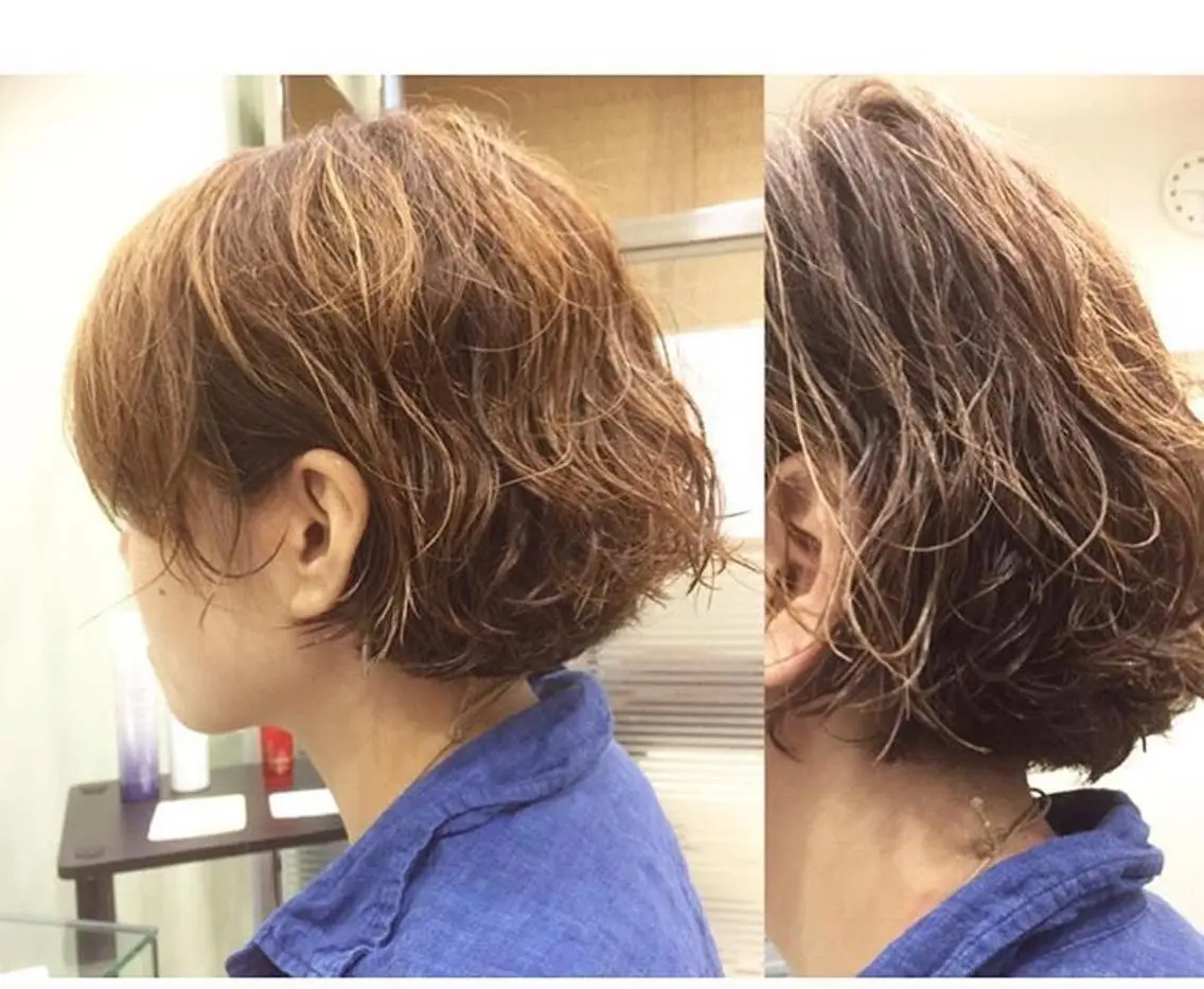 ショート パーマ ショートヘア 松田 由貴のヘアスタイル