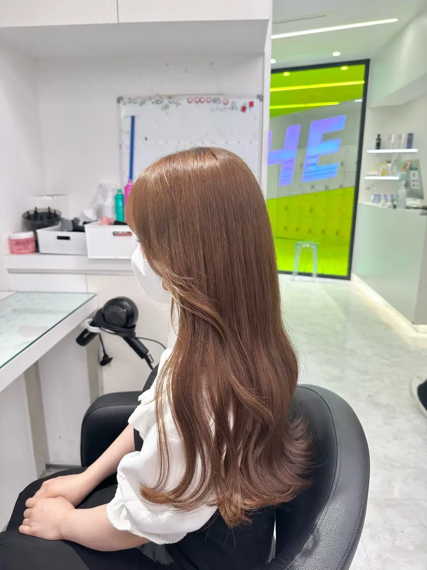 セミロング カラー ヘアアレンジ ヘアカラー トリートメント ヘアセット ダブルカラー｜ なおき｜池袋美容師のヘアスタイル