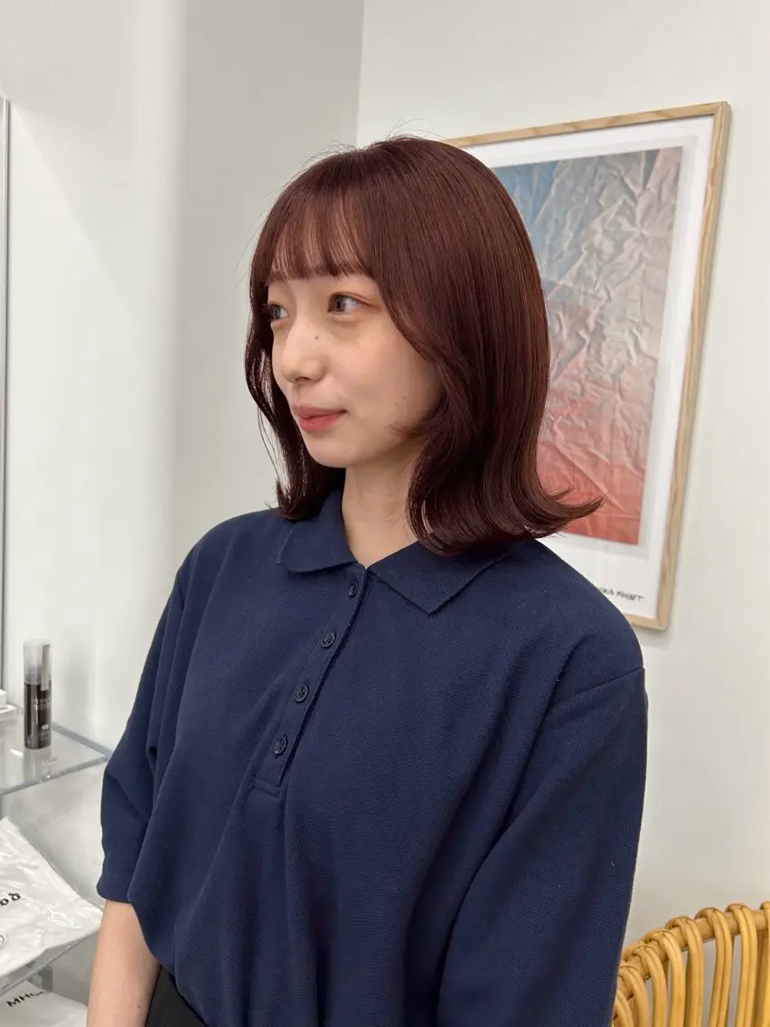 <韓国風>前髪＋顔まわりカット＋毛先のトリミングカットの写真