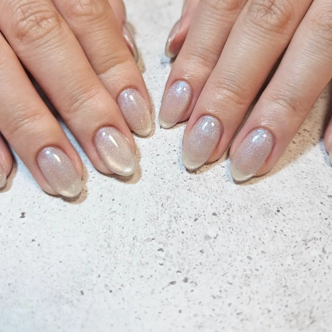 ネイル 氷ネイル・うるうるネイル マグネットネイル 夏ネイル ハンドネイル Nailsalon manoのネイルデザイン