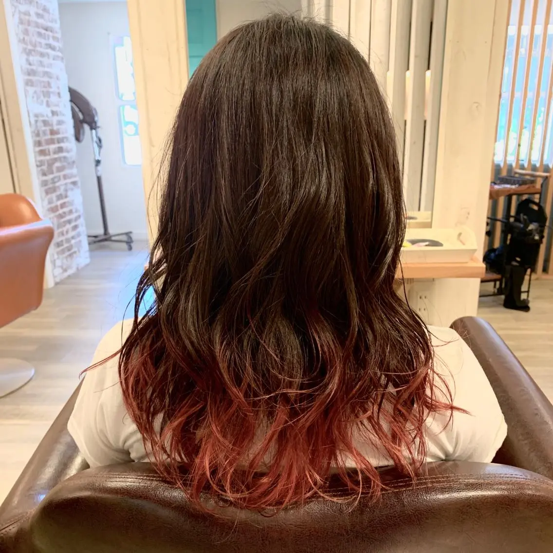 ロング カラー カット ヘアカラー ナカジマ ハルカのヘアスタイル