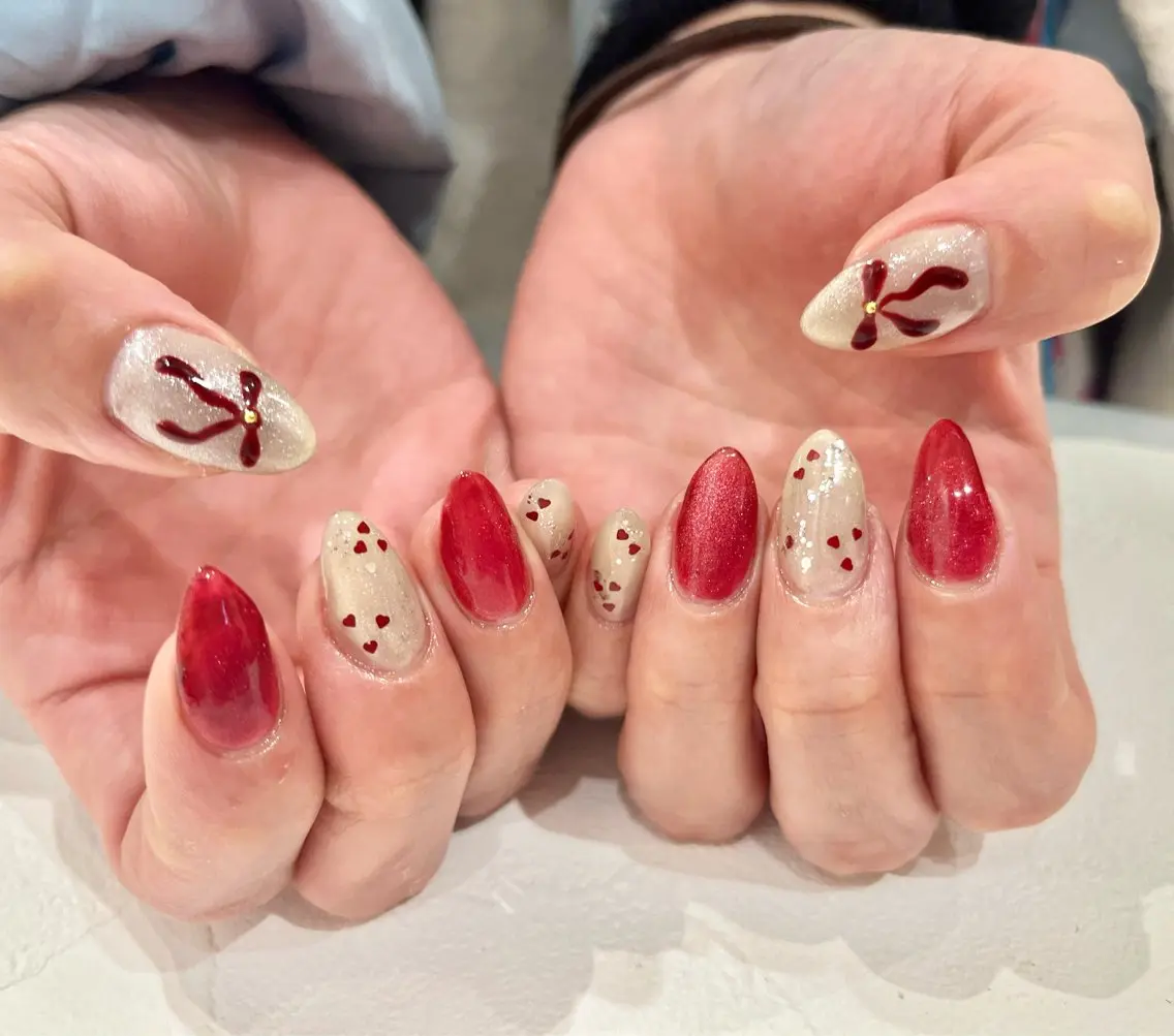 ネイル リボン Riry＊° knailのネイルデザイン