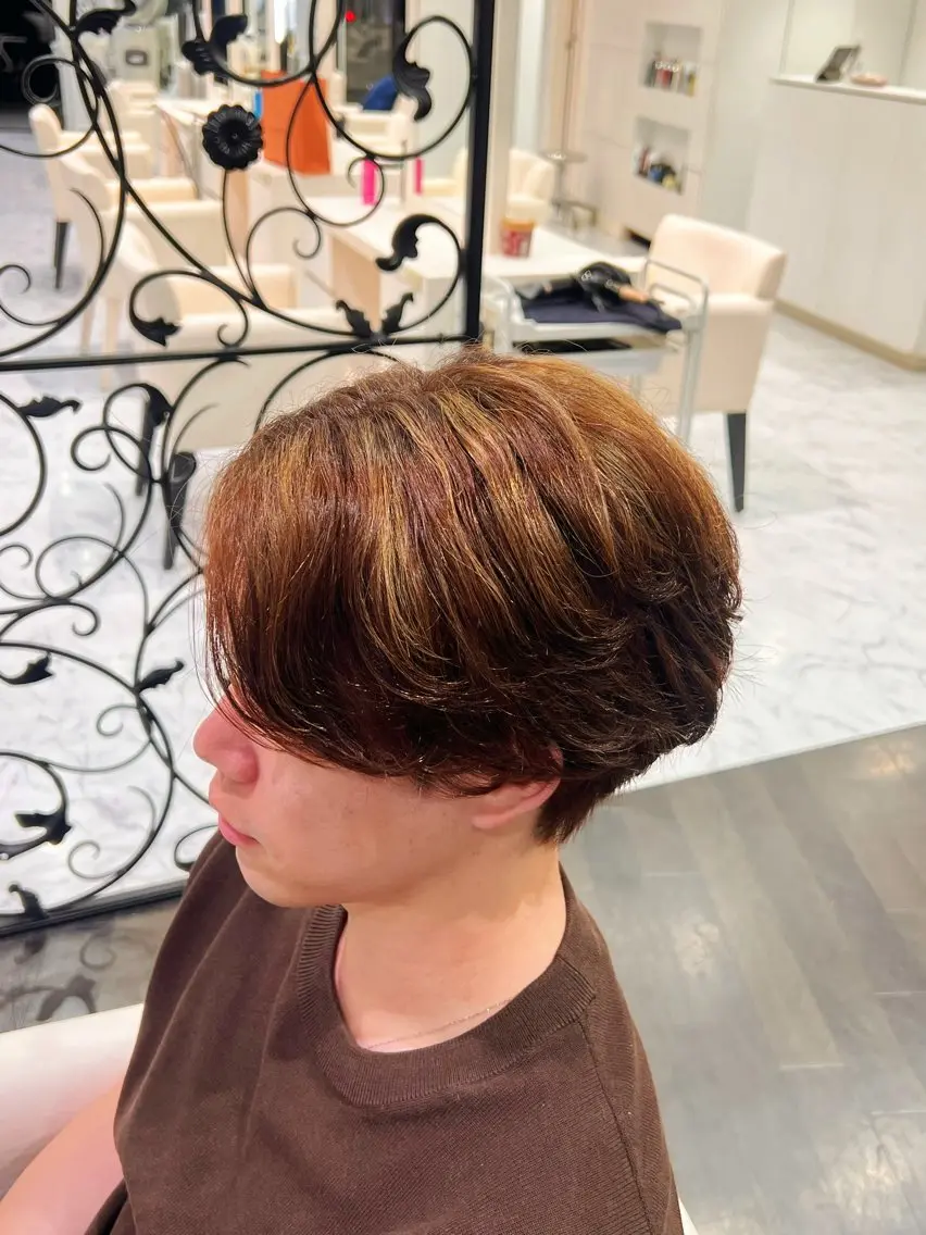 メンズ メンズブリーチ メンズハイライト 奈良 姫依のヘアスタイル