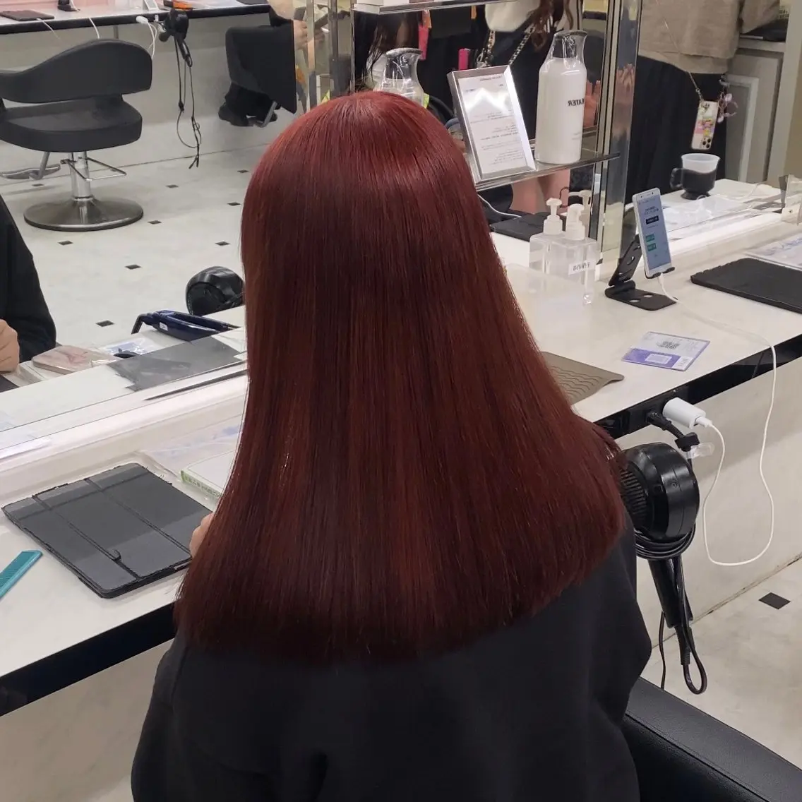 ロング カラー ヘアカラー トリートメント ヘッドスパ ヘアセット ♥️韓国風透明感 暖色misa♥️のヘアスタイル