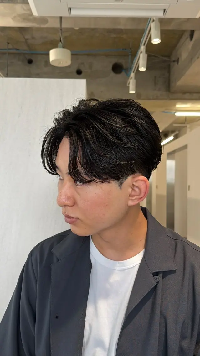 パーマ メンズ カット パーマ ヘアセット 個室サロンKAITO メンズ特化美容師のヘアスタイル