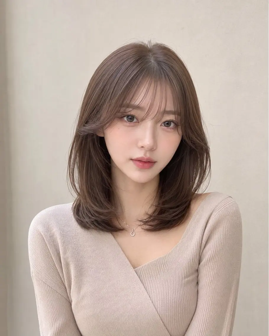 ミディアム カラー カット ヘアカラー トリートメント モテ🤍トレンドヘア /新宿/ワカナのヘアスタイル