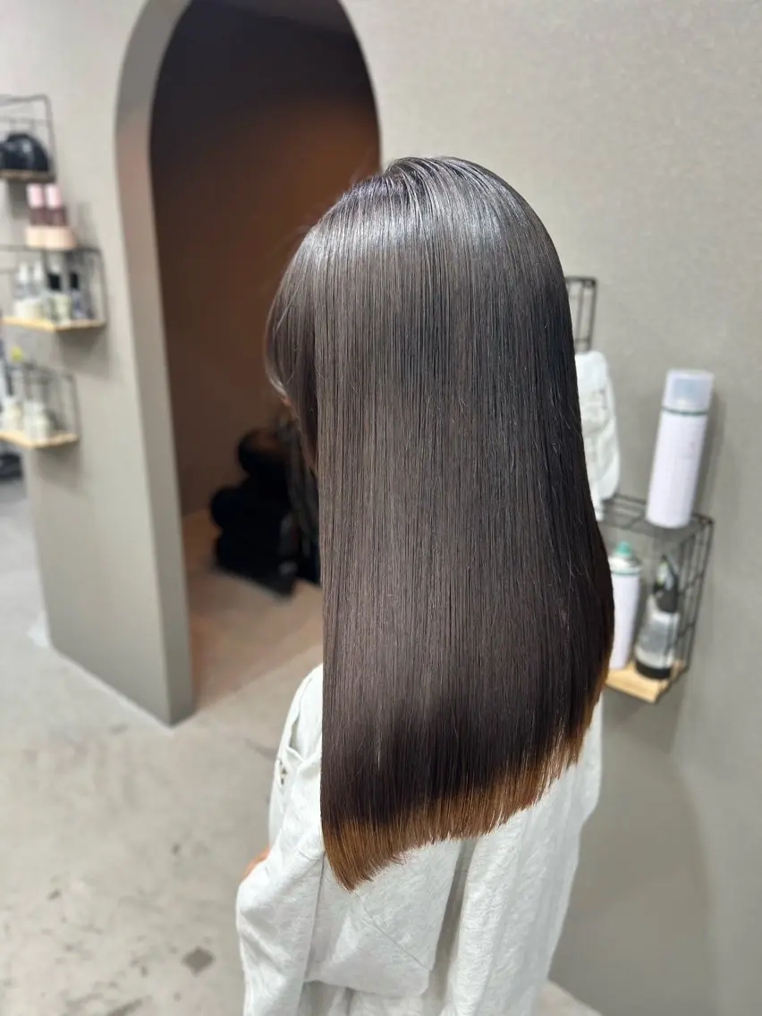 ロング カラー 縮毛矯正 VIM hairおもろまち店のヘアスタイル