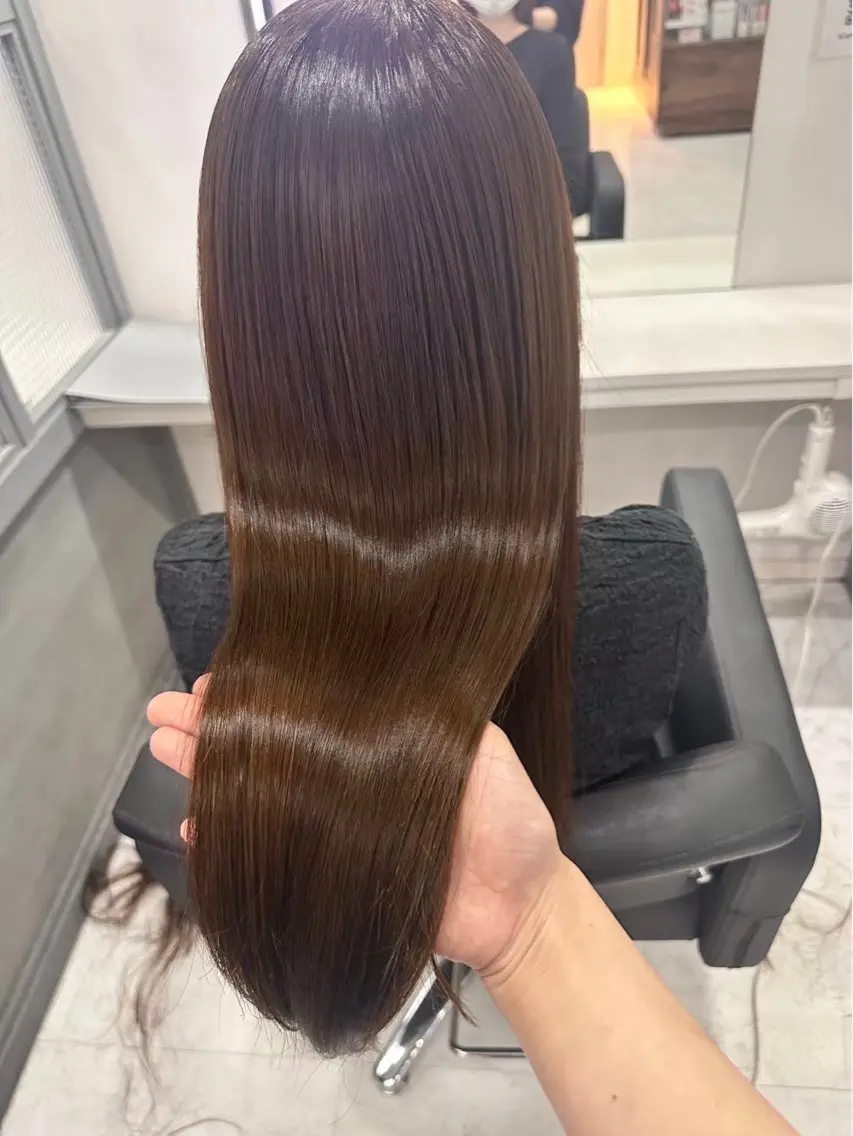ロング カラー 髪質改善 艶髪矯正 エクステ かいり✂️のヘアスタイル