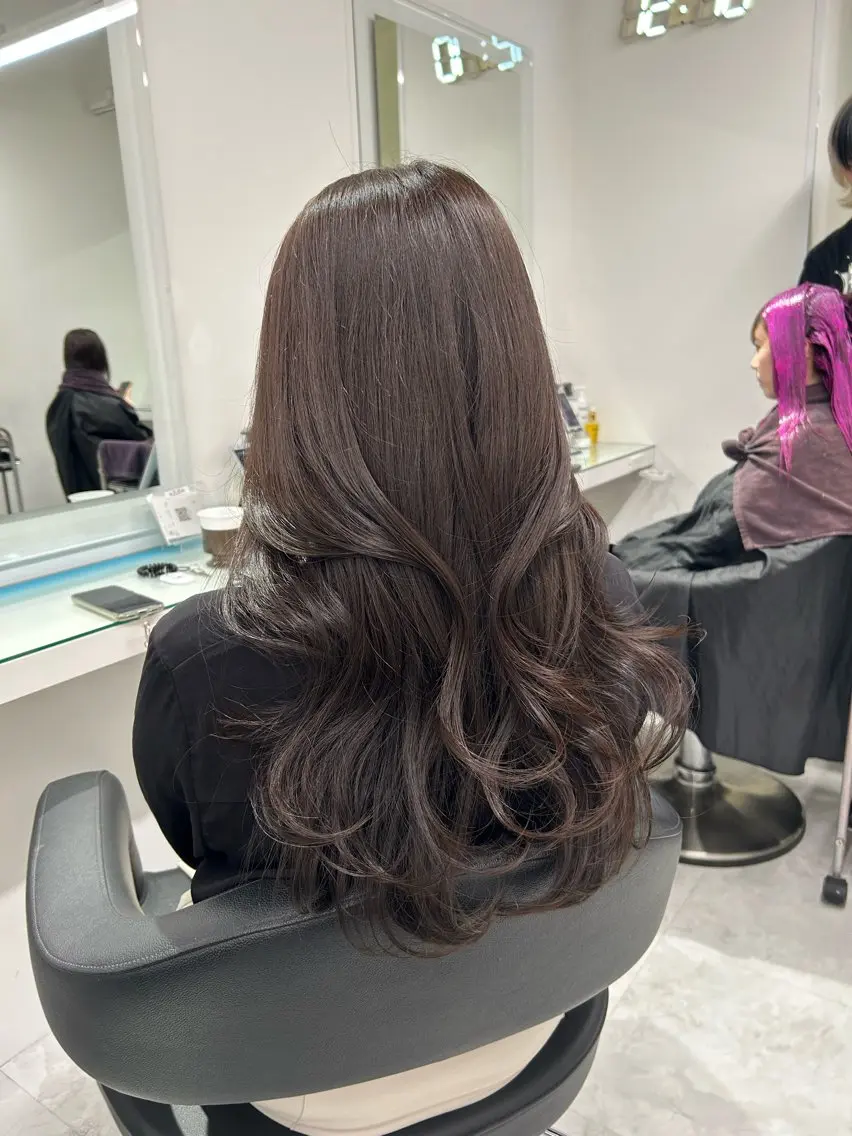 ロング カラー ヘアアレンジ レイヤー×透明感カラ ー🕊AZUSAのヘアスタイル