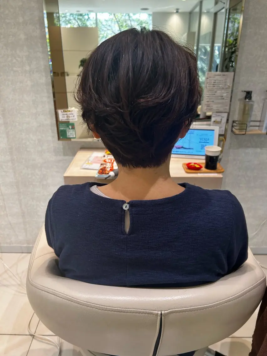 ショート カラー 縮毛矯正&髪質改善 西野のヘアスタイル