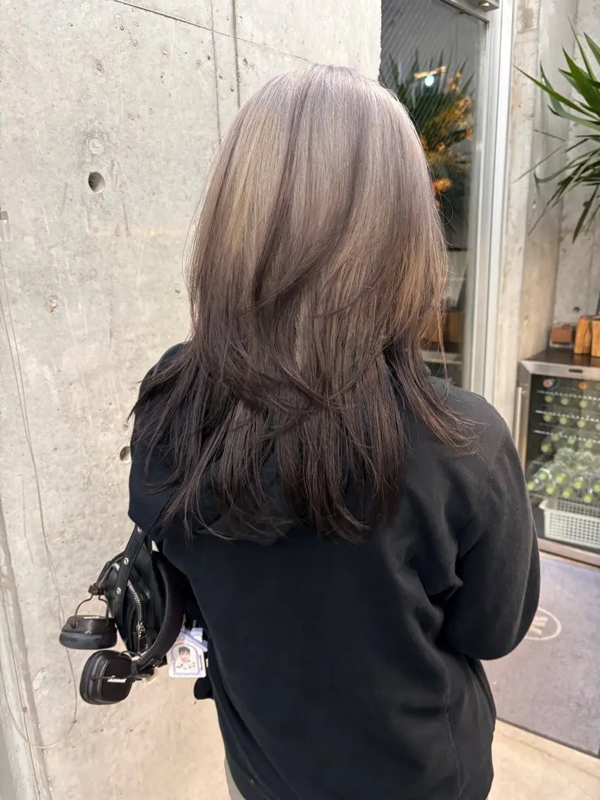 セミロング カラー レイヤーカット カット ヘアカラー トリートメント yuuna/ ハッシュカット🎀のヘアスタイル