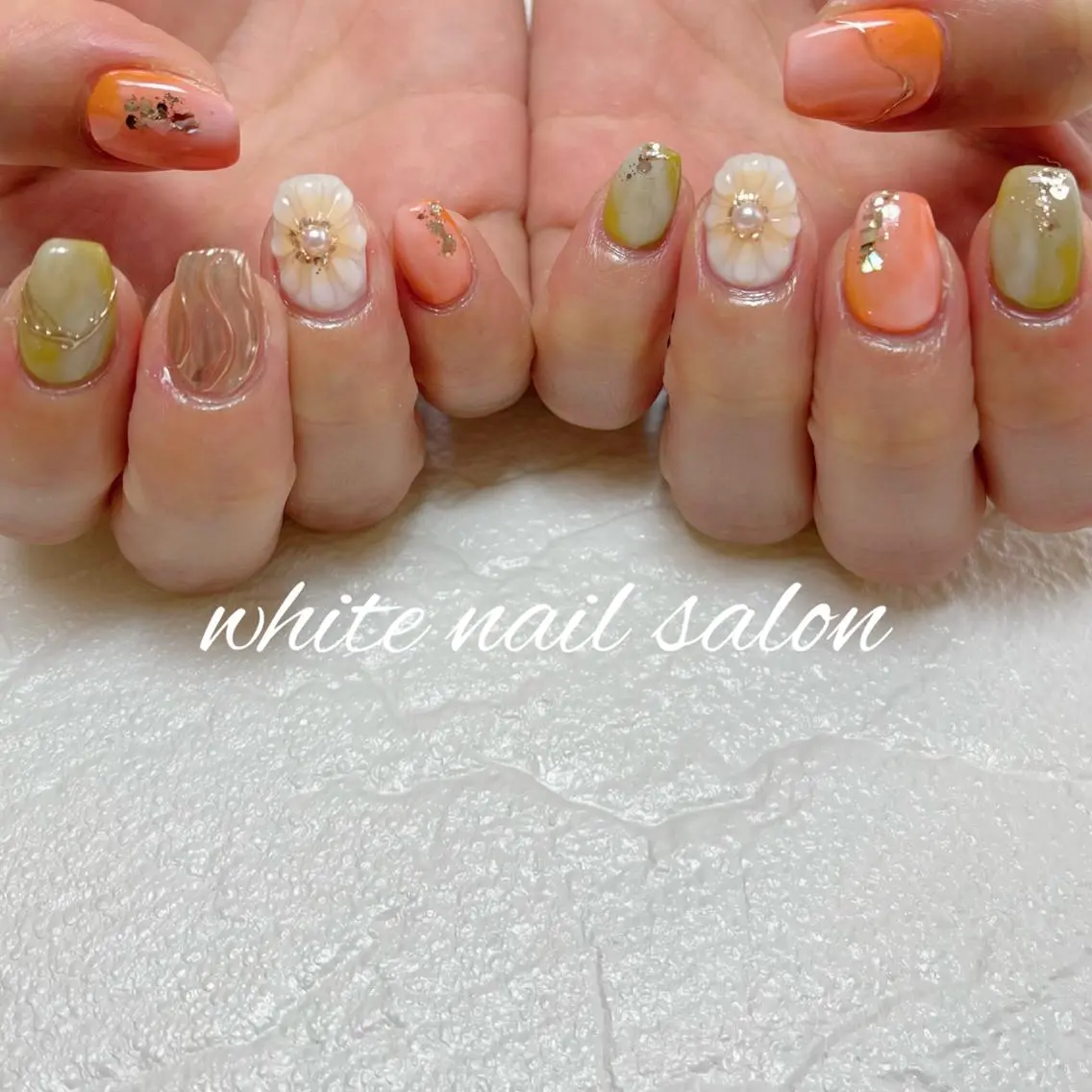 ネイル フットネイル ジェルネイル ハードジェル ラメ(グリッター) 持ち込み ハンドネイル white nail salonのネイルデザイン