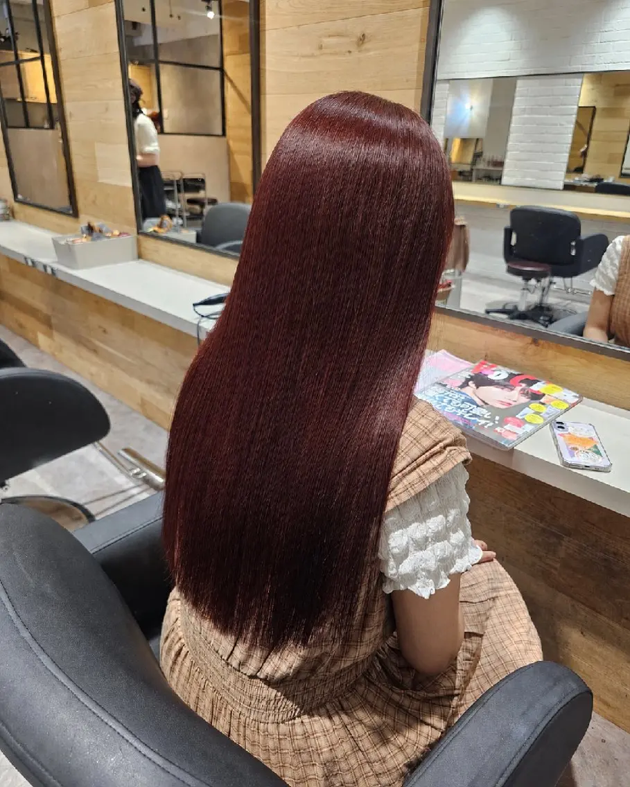 ロング ヘアカラー Ayu🐾縮毛矯正/ ブリーチ無しカラーのヘアスタイル