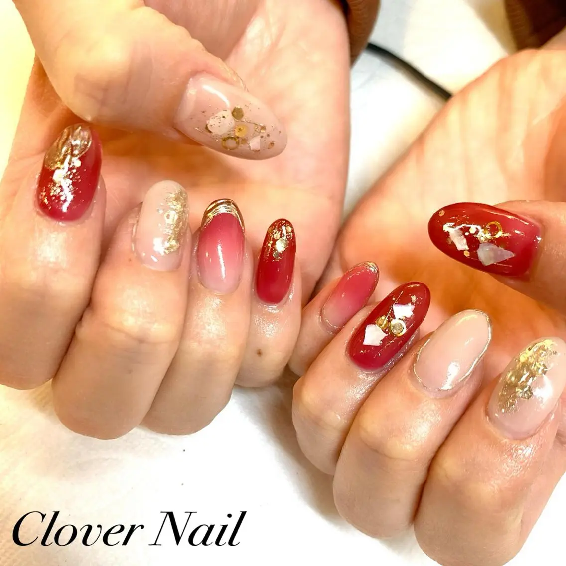 ネイル フットネイル ジェルネイル マグネットネイル ニュアンスネイル パラジェル ハンドネイル clover nailのネイルデザイン
