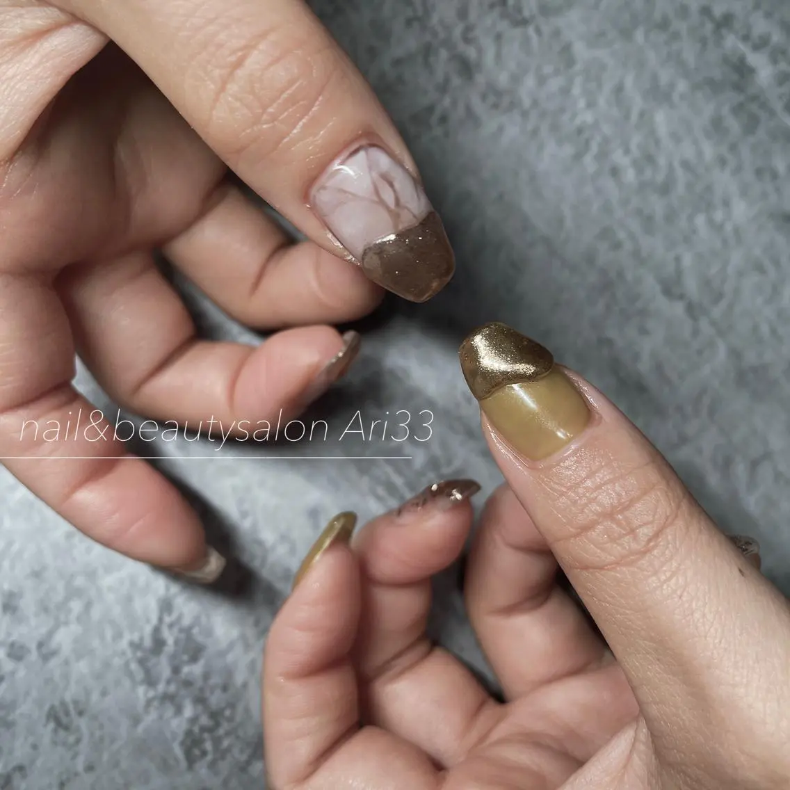 ネイル ニュアンスネイル ハンドネイル プライベートサロン Ari33nailのネイルデザイン