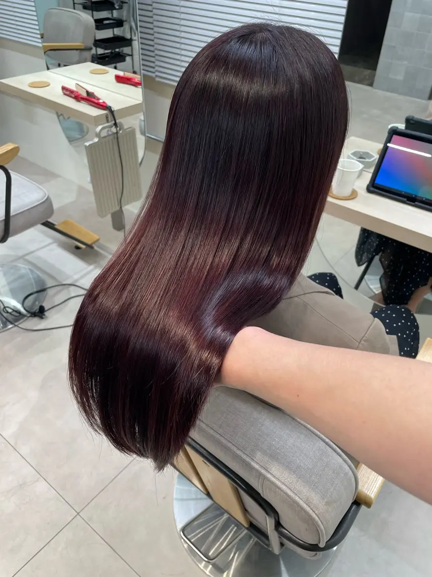 髪質改善UPTGLOSS水素カラーの写真
