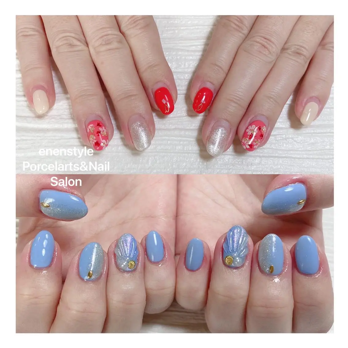 ミディアム ネイル 🐾enen style 🐾のネイルデザイン