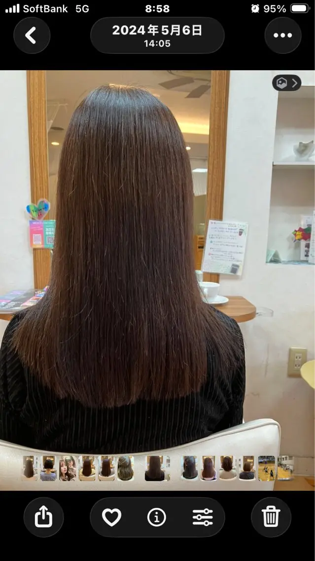 ロング 高畑駅×縮毛矯正 縮毛矯正×湯浅貴子のヘアスタイル