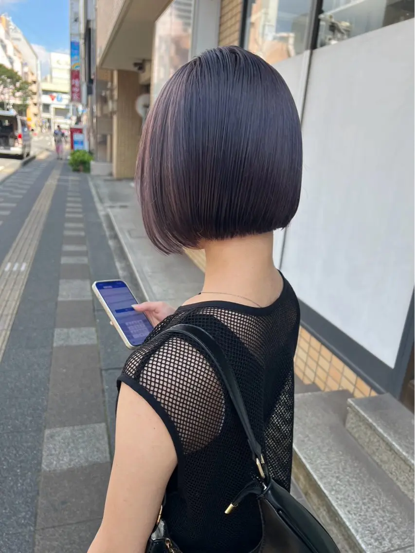 切りっぱなしミニボブ(3cm以上切れる方)の写真