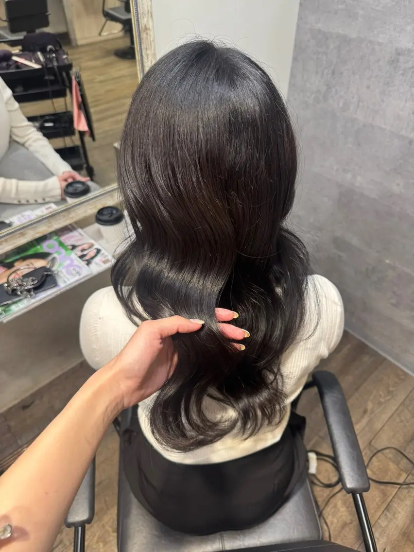 ロング カラー Rena/韓国 /ワンホンヘアのヘアスタイル