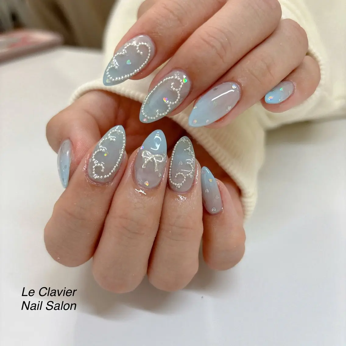 ネイル アートネイル オーロラネイル チークネイル 長さ出し フットネイル ハンドネイル Hazuki nailのネイルデザイン