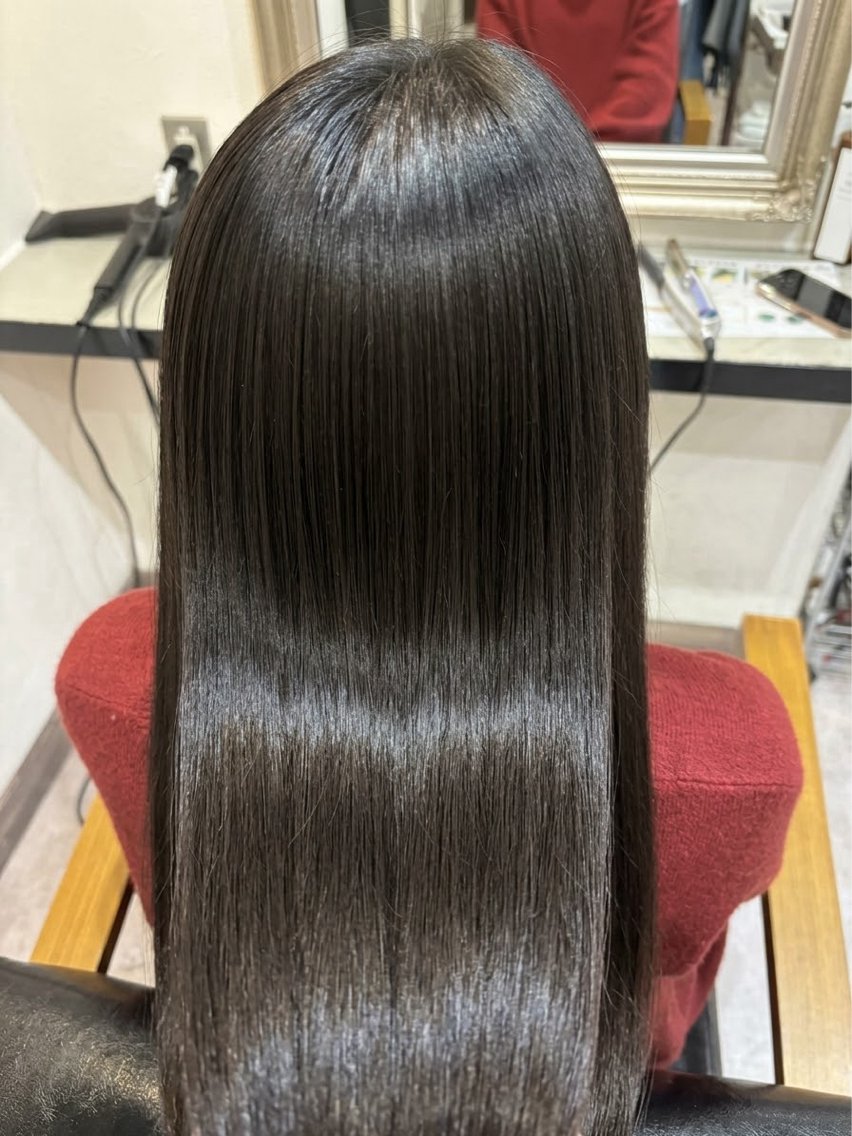 ロング 縮毛矯正 縮毛矯正/ 豊島怜のヘアスタイル