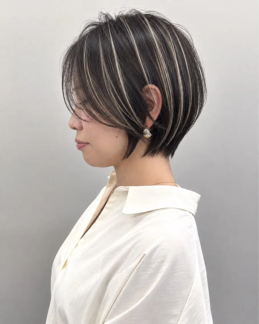 ショート カラー そうご/艶カラー /縮毛矯正のヘアスタイル