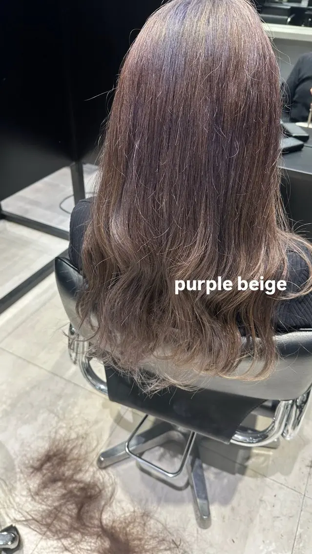 ロング カラー ブリーチ ブラウンカラー ハイライトカラー モカブラウン ナチュラルブラウン ヘアカラー 天野 瑠真のヘアスタイル
