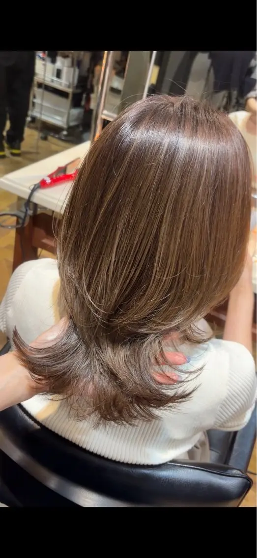 ミディアム カラー ベージュカラー ブリーチ ブリーチなしカラー カット ヘアカラー トリートメント ご新規様限定 透明感カラーKANAのヘアスタイル