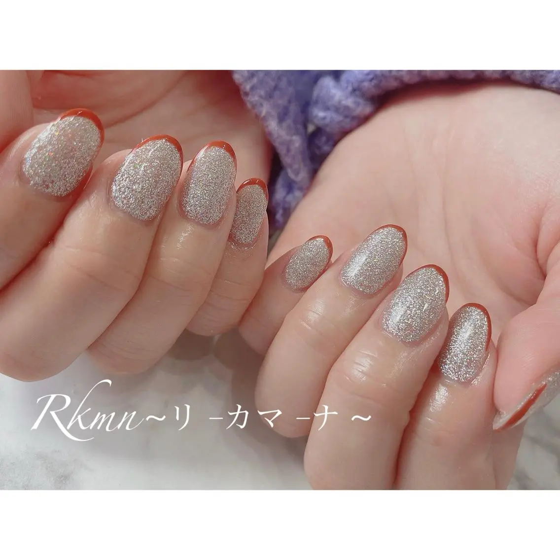 ネイル アートネイル フレンチネイル キラキラネイル ラメ(グリッター) 春ネイル ハンドネイル フットネイル ハンドケア Rkmn ~リ-カマ-ナ~のネイルデザイン