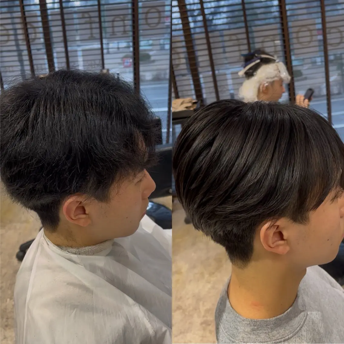 ショート センターパート特化 松本真那斗のヘアスタイル