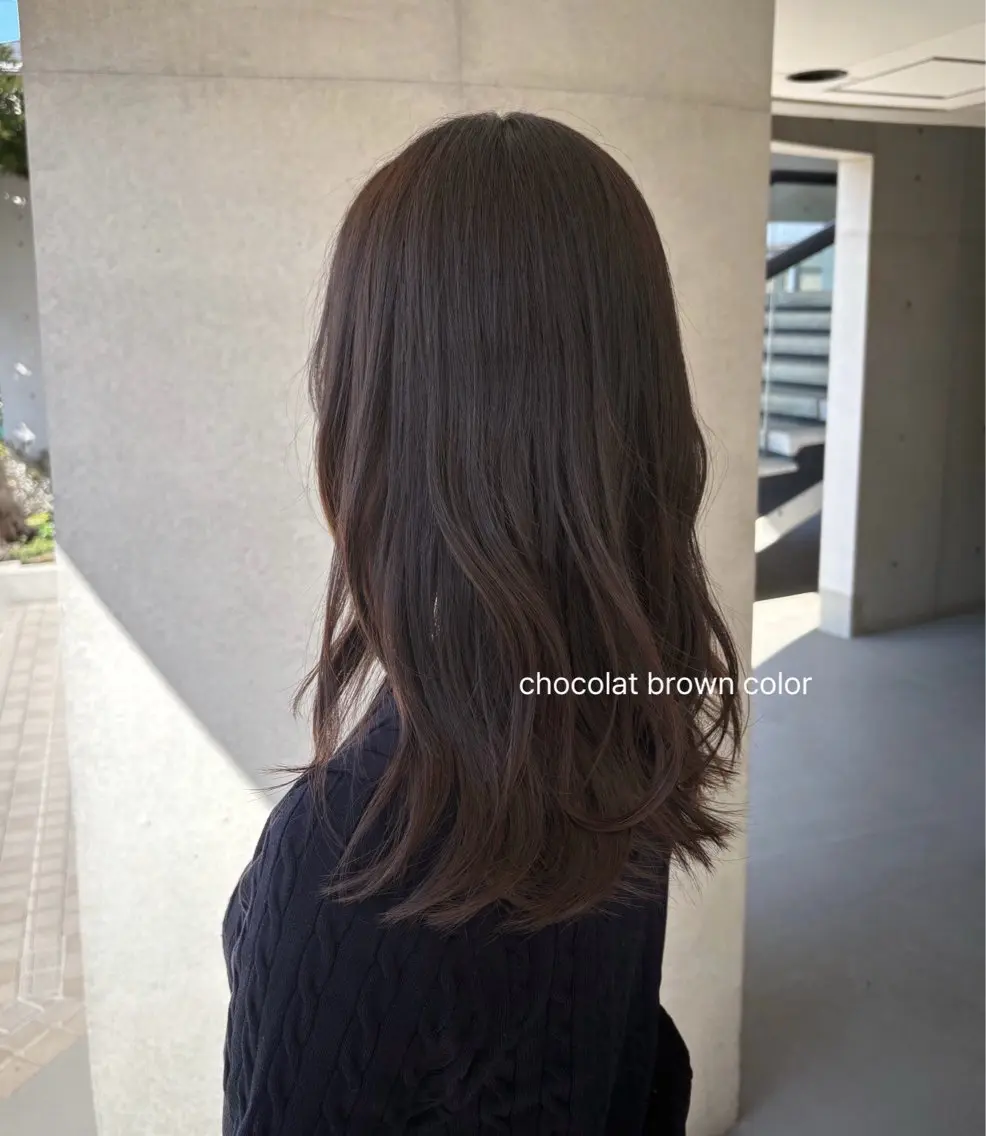セミロング カラー ブラウンカラー ショコラブラウン レナ🧸🤎 アメリシュシュのヘアスタイル