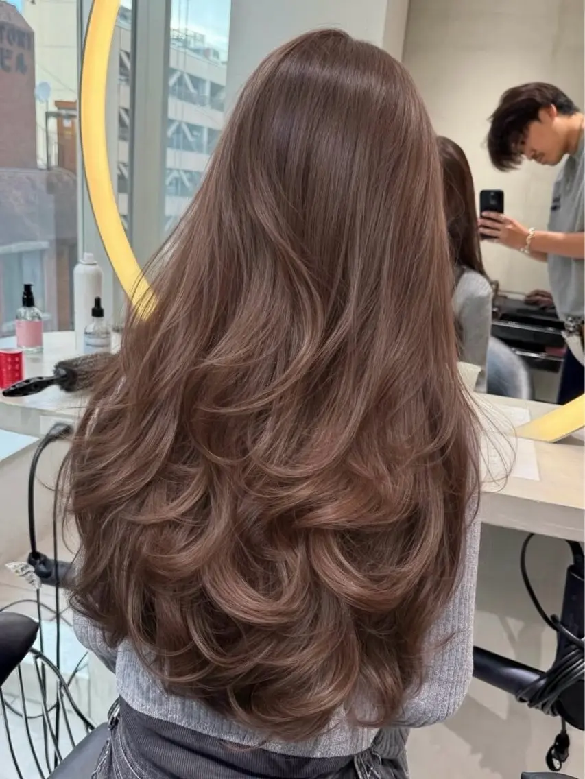 セミロング カラー カット ヘアカラー トリートメント Lond mare レイヤーカット/韓国のヘアスタイル