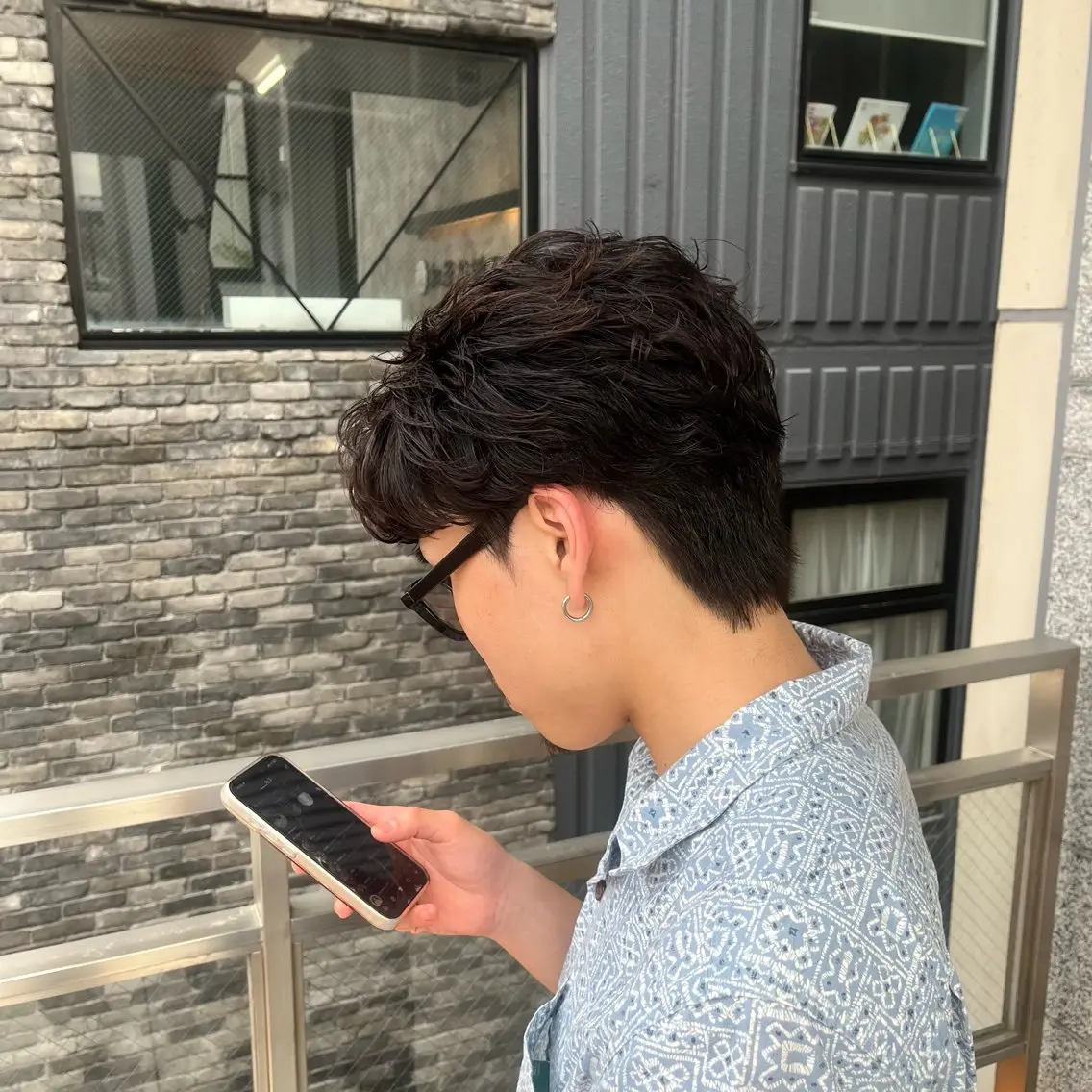 ショート カット 颯/ピンパーマ/ウル フ/カットモデル募集のヘアスタイル