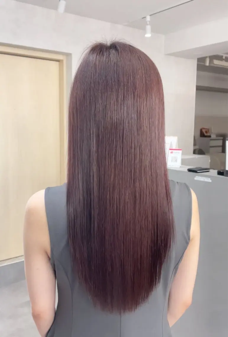 ロング ヘアカラー トリートメント 蓮 華のヘアスタイル